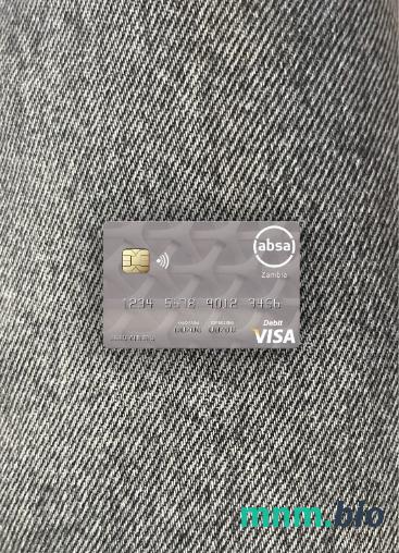 Zambia Absa bank Zambia Plc visa obciążyć card wygląd fotograficzny skan PSD + zdjęcie
